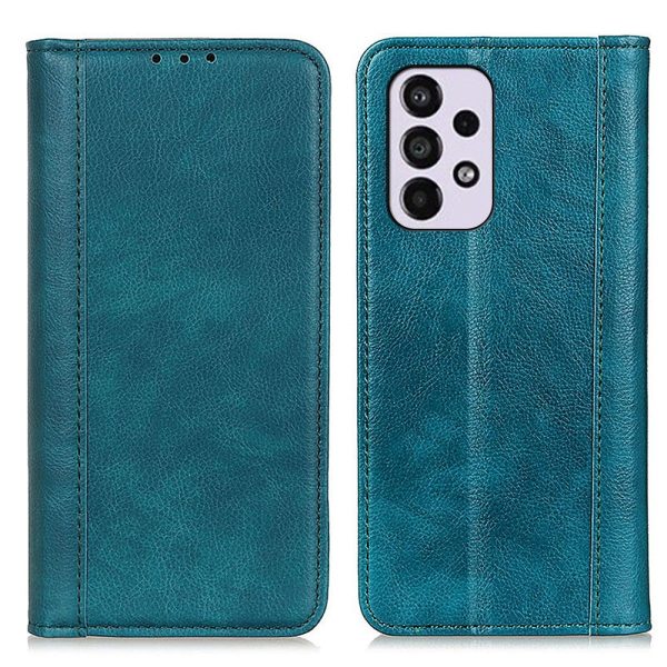 Genuine leather case with magnetic closure for Samsung Galaxy A33 5G - Green Supply