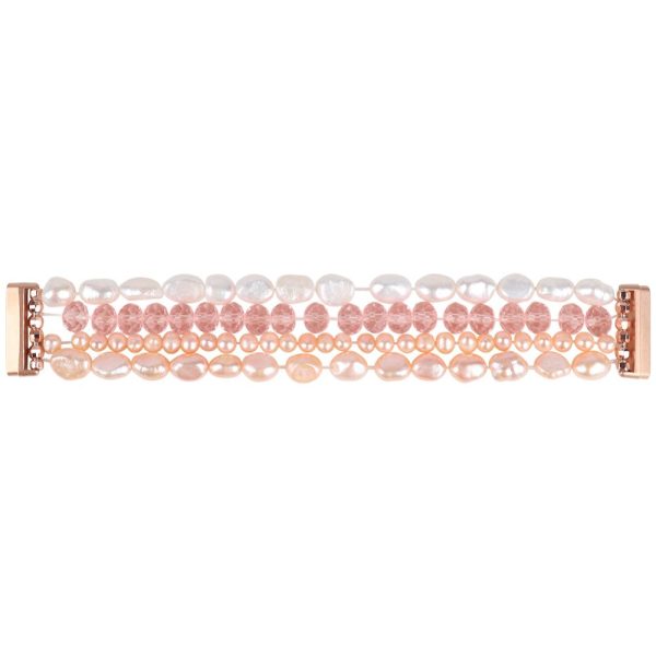 Fitbit Sense 2   Versa 4 elegant faux crystal pearls décor watch strap - Pink Hot on Sale