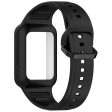 Samsung Galaxy Fit3 (SM-R390) Watch Strap Integrate Silicone Watch band with Case - Black Sale