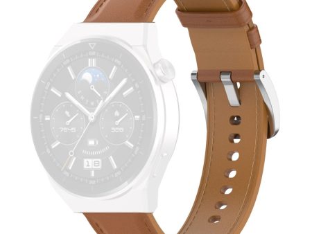 Samsung Galaxy Watch 5   5 Pro   Watch 4 genuine leather watch strap - Dark Brown on Sale