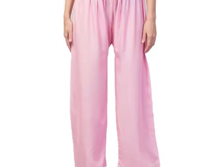 Generic Women s Plus Size Relaxed Fit Viscose Rayon Palazzo Trousers (Pink) Online