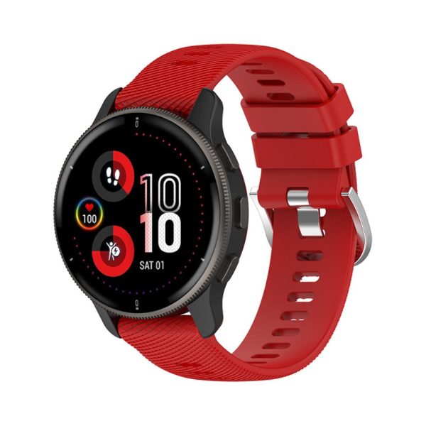 Garmin Forerunner 255   255 Music   Venu 2 silicone watch strap - Red Fashion