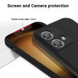 Matte liquid silicone cover for Motorola Edge 40 Neo - Black Online now