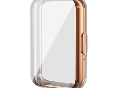 Samsung Galaxy Fit3 ENKAY Hat-Prince Flexible Watch Case Electroplating Watch Cover with Screen Protector - Rose Gold Online Sale