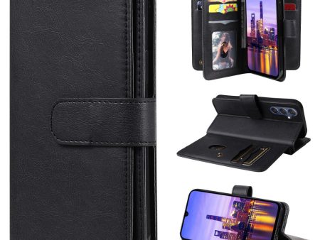 10-slot Samsung Galaxy A16 wallet case - Black Fashion