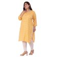 Generic Women s Office wear Designer Printed Capsule Straight Kurti (Yellow) Supply