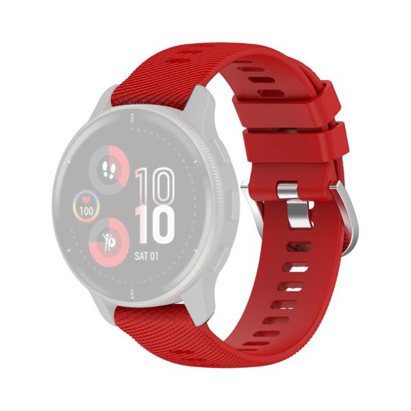 Garmin Forerunner 255   255 Music   Venu 2 silicone watch strap - Red Fashion