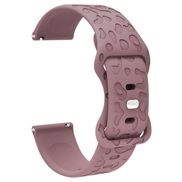 Coros Pace 3   Apex 46mm   Apex Pro Silicone Band 22mm Leopard Texture Watch Strap - Smoke Purple Discount