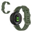 Silicone solid color watch band for Garmin Lily - Dark Green Online