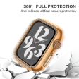 Apple Watch Series 6   5   4   SE (2022)   SE (2023)   SE 40mm Hollow Impact-Resistant Watch Case Rhinestone Frame - Gold Online Sale