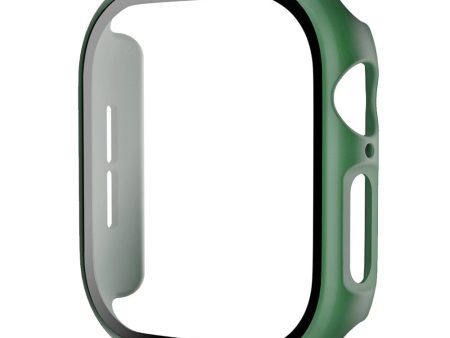 Apple Watch Series 10 42mm Protective Case All-Around Hard Bump Resistant Watch Cover with Tempered Glass Film - Army Green on Sale