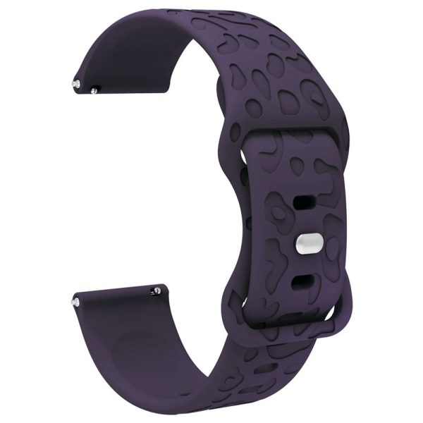 Coros Pace 3   Apex 46mm   Apex Pro Silicone Band 22mm Leopard Texture Watch Strap - Dark Purple Hot on Sale