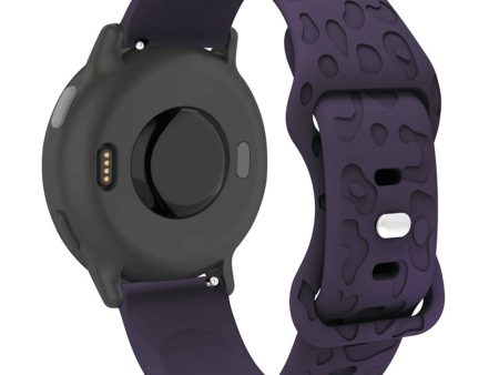 Coros Pace 3   Apex 46mm   Apex Pro Silicone Band 22mm Leopard Texture Watch Strap - Dark Purple Hot on Sale