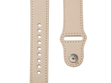 Apple Watch Series 41mm   40mm   38mm Genuine Cow Leather Watch Strap - Apricot For Cheap