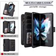 10-slot wallet case for Samsung Galaxy Z Fold3 5G - Dark Blue Sale