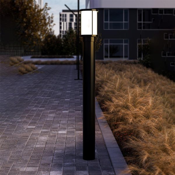 BL-400 Bollard Light in Black Clear, Black Frost Sale