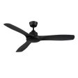 52  Raptor DC Ceiling Fan Black, White FC970133xx Mercator Lighting For Sale