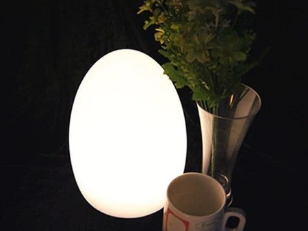 Aria Radiant Egg, UV-Resistant Plastic LED Table Lamp - White, 210mm High, PL0173 For Discount