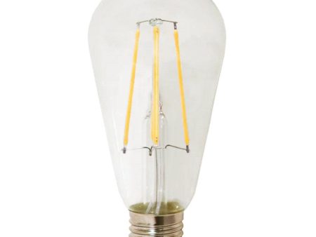 8w LED E27 ST64 Pear Globe Warm White 3000k ST64E27 Dimmable Sale