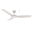 52  Viper DC Ceiling Fan Matt Black, White Satin MVDC133 Martec Lighting For Sale