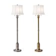 Stateroom 2Lt Floor Lamp E27 in Antique Nickel and Bali Brass Elstead Lighting - ELS.FE-STATEROOM-FL Fashion