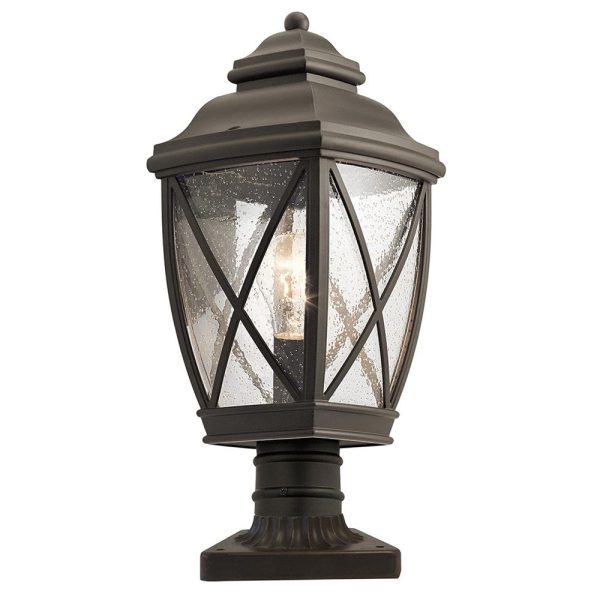 7.5  Tangier Pedestal Lantern Medium in Olde Bronze Online Sale