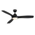 52  Raptor DC Ceiling Fan Black, White with Light FC978133xx Mercator Lighting Online Sale