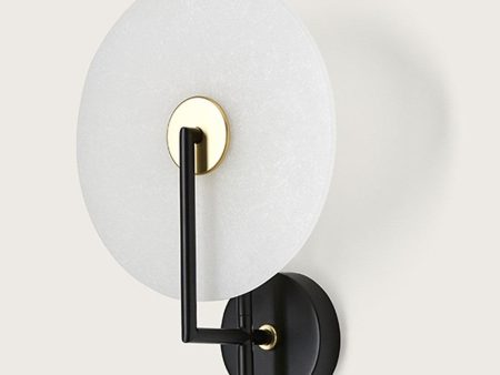 Erto Indoor LED Wall Light in Matt Black and Matt Brass Online Sale