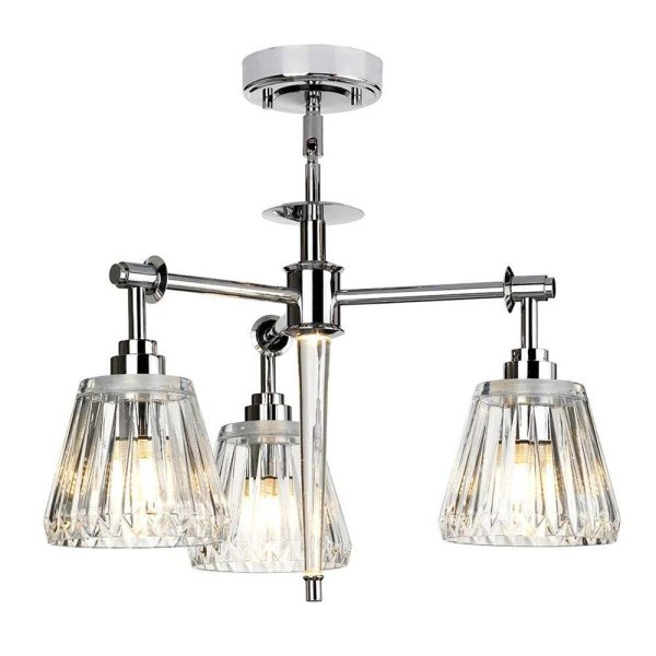 Agatha LED Pendant Light 3Lt 9w Brushed Nickel, Polished Chrome Fashion