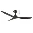 52  Avoca Smart WIFI DC Ceiling Fan Black, White Oak, White MADC133 Martec Lighting Online