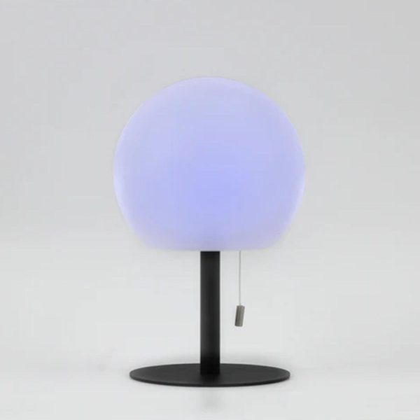 Adeline Radiant Sphere, Metal LED Table Lamp - Black, White PE Plastic Shade, 310mm High, PL0237 Discount