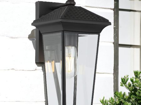 Zeldin Outdoor Wall Light 405mm in Black Online now