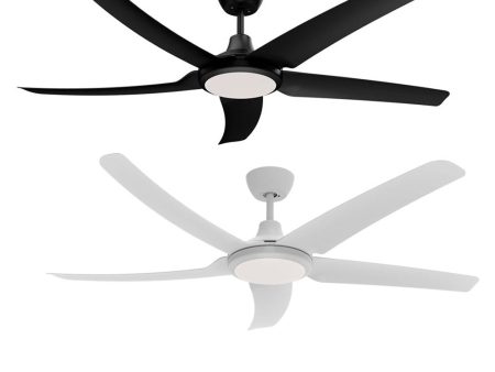 56  Hover DC Ceiling Fan Black, White with Light 60070, 60071 Domus Lighting Sale