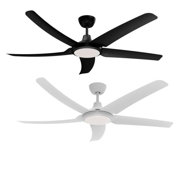 56  Hover DC Ceiling Fan Black, White with Light 60070, 60071 Domus Lighting Sale