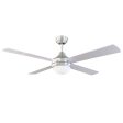 52  Tempo Plus AC Ceiling Fan White, Black, Chrome with Light 22279 XX Brilliant Lighting Hot on Sale