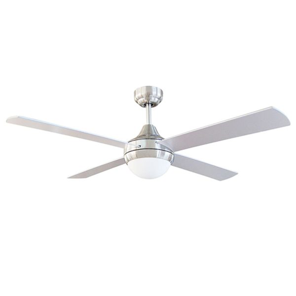 52  Tempo Plus AC Ceiling Fan White, Black, Chrome with Light 22279 XX Brilliant Lighting Hot on Sale