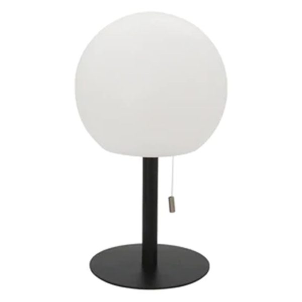 Adeline Radiant Sphere, Metal LED Table Lamp - Black, White PE Plastic Shade, 310mm High, PL0237 Discount