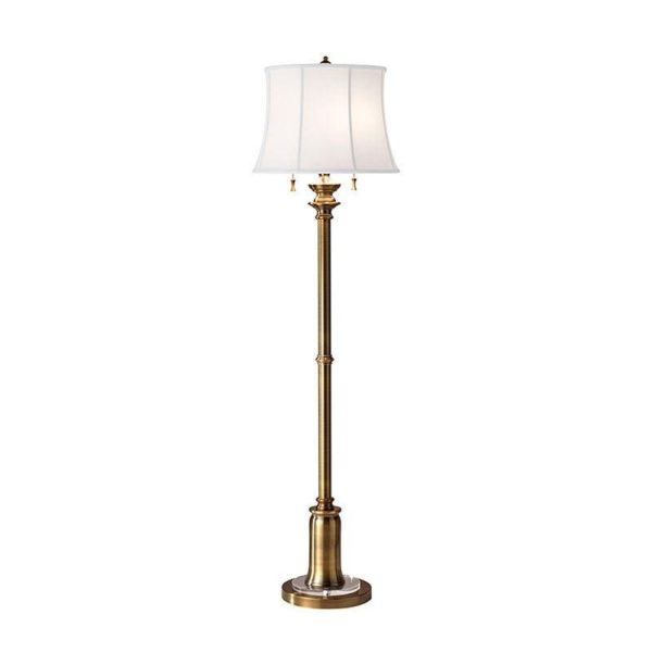 Stateroom 2Lt Floor Lamp E27 in Antique Nickel and Bali Brass Elstead Lighting - ELS.FE-STATEROOM-FL Fashion