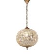 Palermo Chandelier Available in Different Sizes 1x40w E27 in Antique Brass Supply