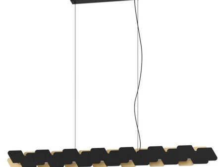 Altagracia LED Pendant Light 44w Black Gold Online now