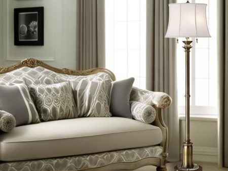 Stateroom 2Lt Floor Lamp E27 in Antique Nickel and Bali Brass Elstead Lighting - ELS.FE-STATEROOM-FL Fashion