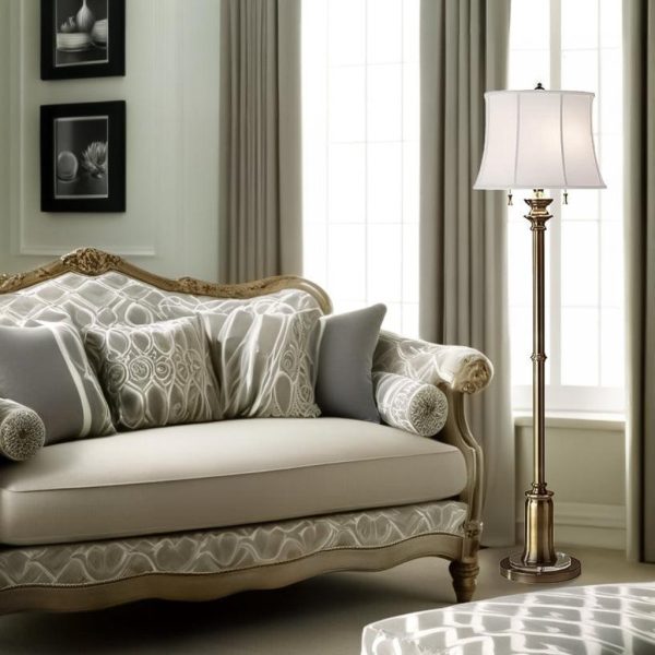 Stateroom 2Lt Floor Lamp E27 in Antique Nickel and Bali Brass Elstead Lighting - ELS.FE-STATEROOM-FL Fashion