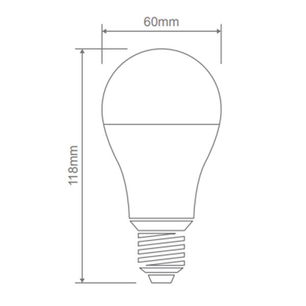 8w LED E27 A60 Globe Warm White 3000k, Cool White 4000k 65108, 65109 Hot on Sale