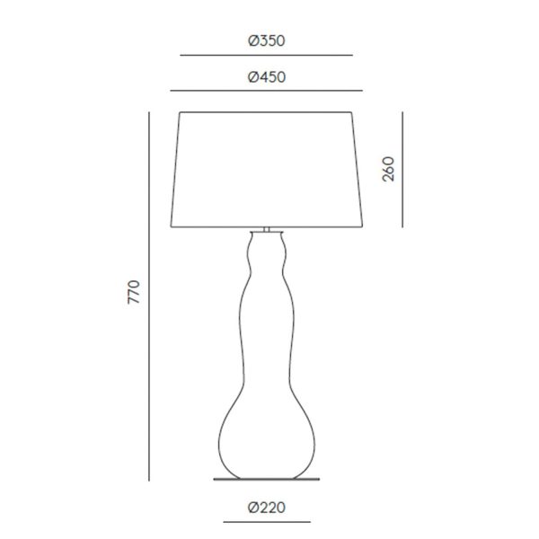 Melly Table Lamp Chrome, Matt Black, Matt Brass, Matt White ARO.NAC103 Aromas Del Campo For Cheap