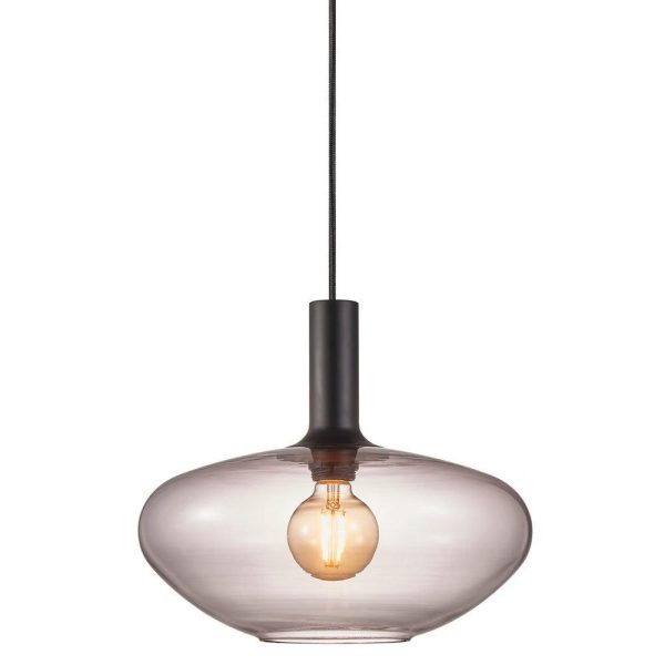 Alton 35 Pendant Light White, Smoke Glass Supply