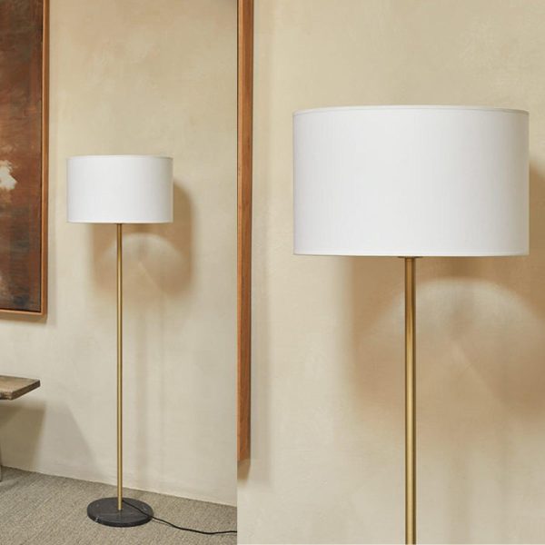 Hedra Floor Lamp in Matt Black or Matt Brass Supply