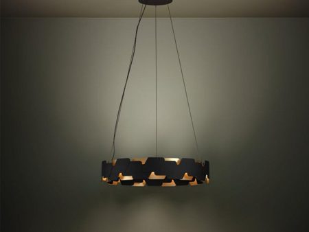 Altagracia LED Pendant Light 72w Black Gold Discount