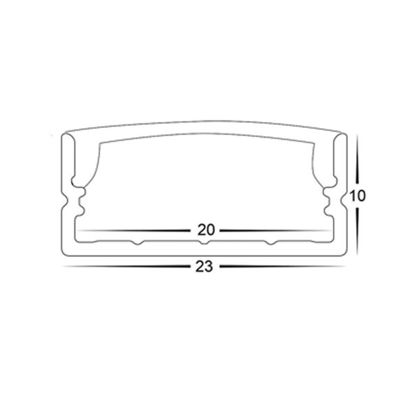 23mm x 10mm Shallow Square Aluminium LED Profile Black Havit Lighting - HV9693-2310-BLK Online