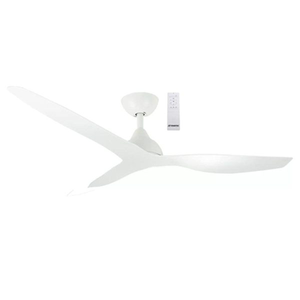 52  Avoca Smart WIFI DC Ceiling Fan Black, White Oak, White MADC133 Martec Lighting Online