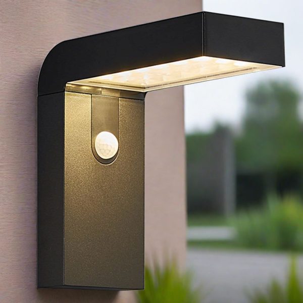 Alya Solar LED Wall Light with Sensor 5w Black For Discount